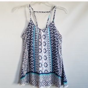 Lorimer boho print cami tank top
